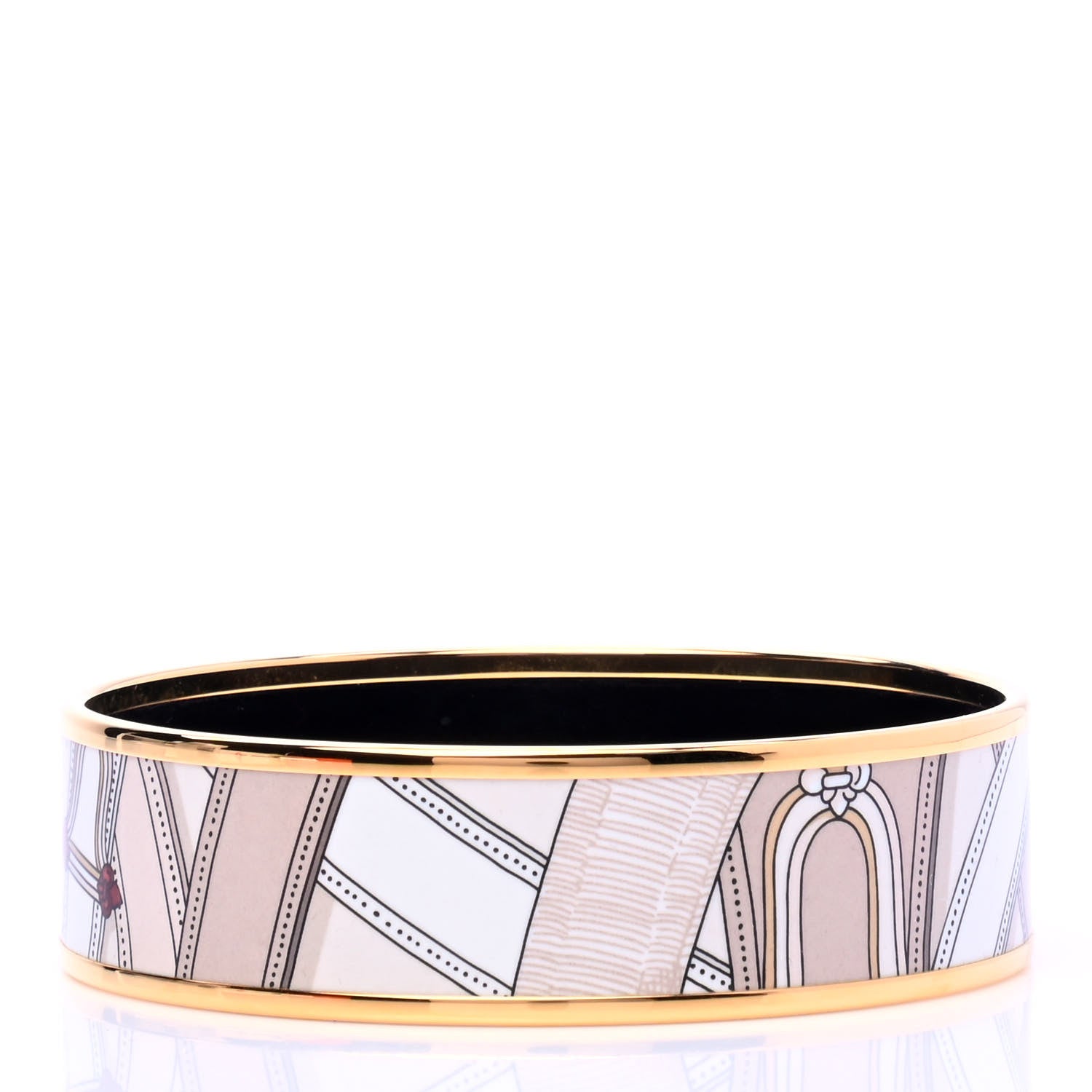 Hermes Enamel Printed Wide Cavalcadour Bracelet 65 2 of 5