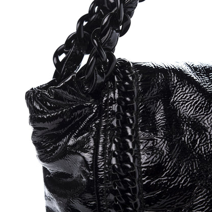 Chanel Crinkled Patent Modern Chain Flap Black 14 of 20
