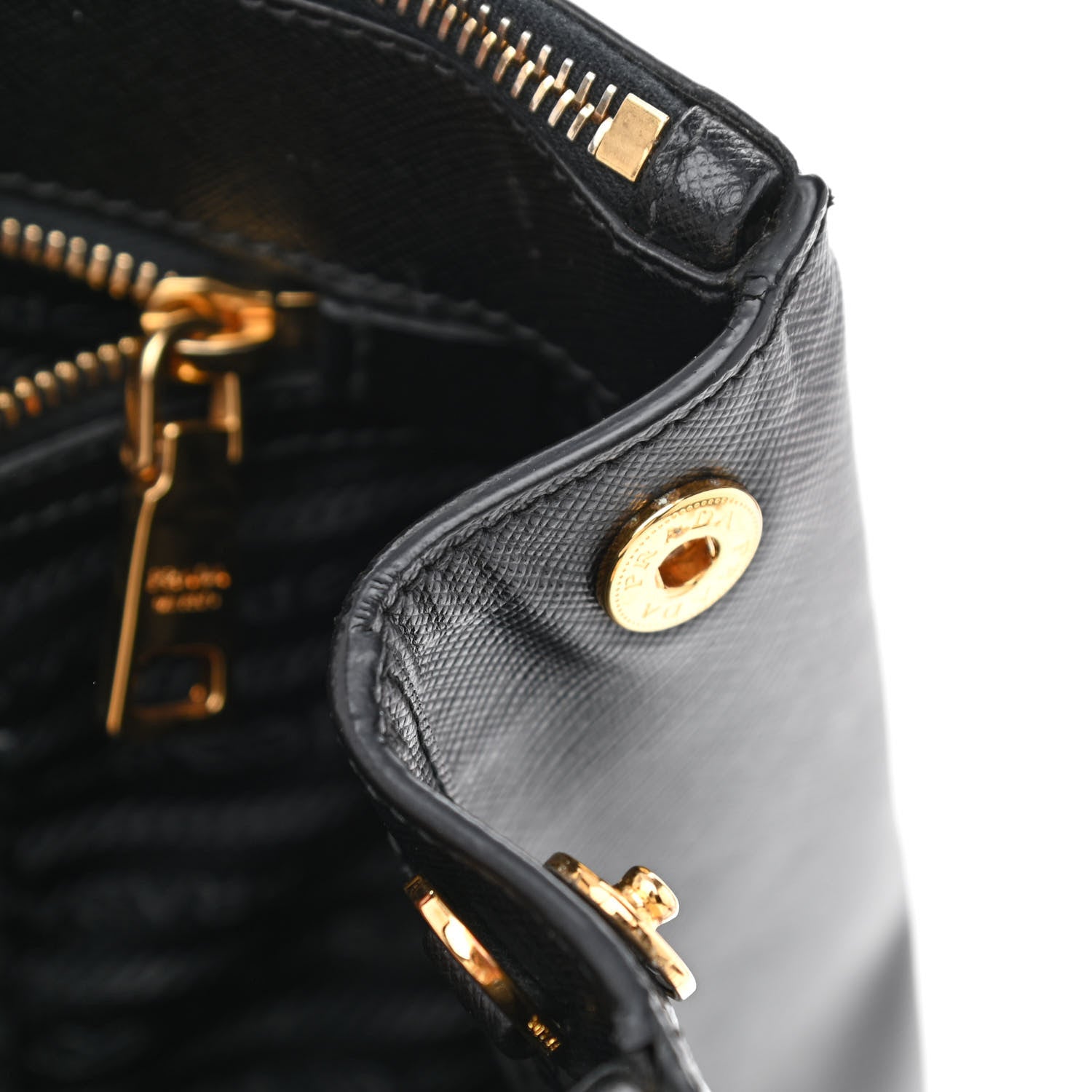 Prada Saffiano Medium Galleria Double Zip Tote Black 10 of 14