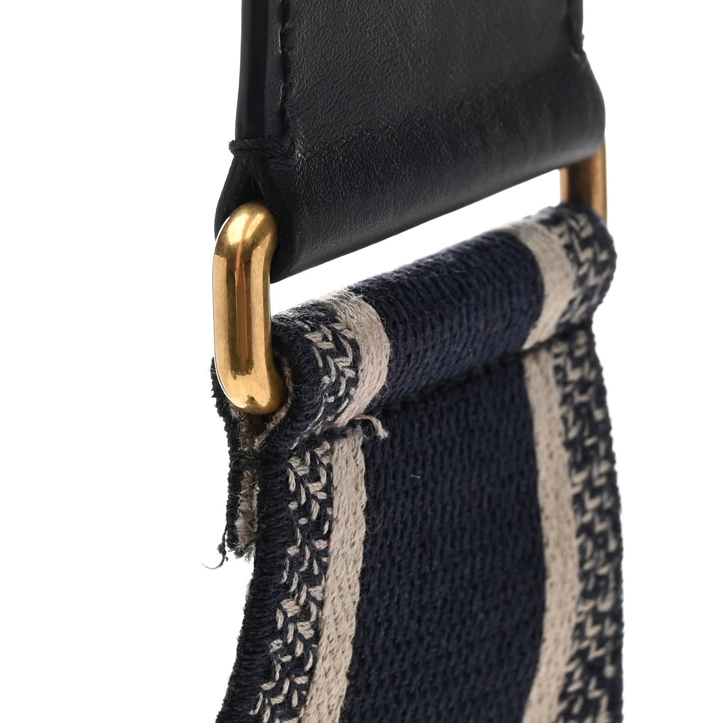Canvas Embroidered Shoulder Strap Blue