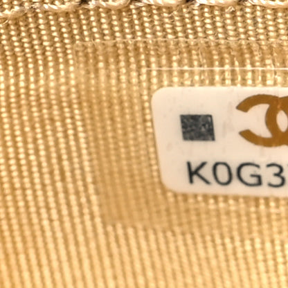 Chanel Caviar Quilted Studded CC Card Holder Yellow 8 of 9