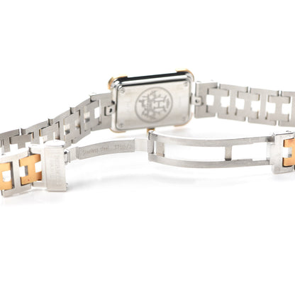 Hermes Stainless Steel 18mm Rectangle Croisiere Quartz Watch Gold 5 of 5