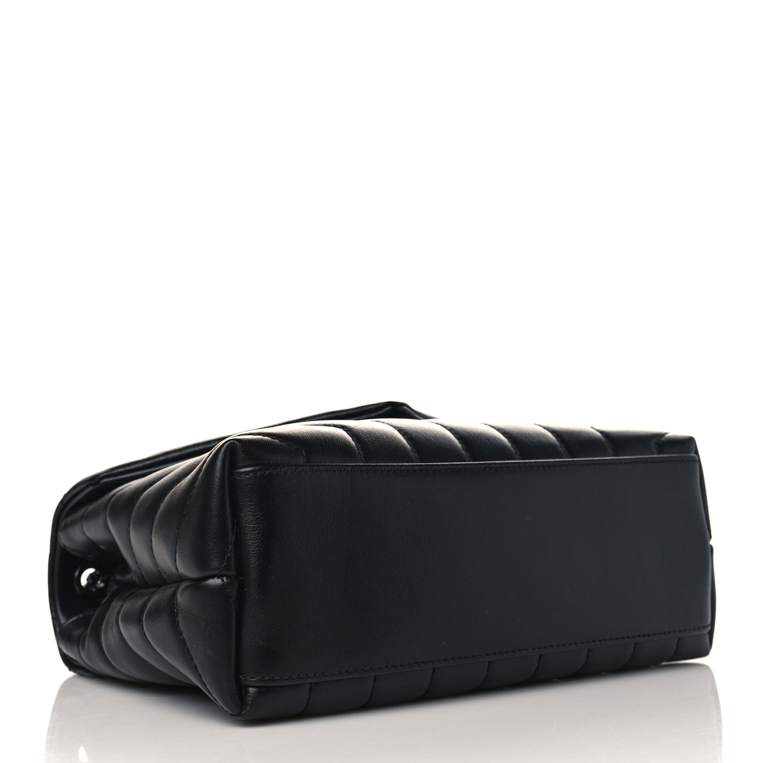 Saint Laurent Calfskin Y Quilted Monogram Monochrome Small Loulou Chain Satchel Black 4 of 9
