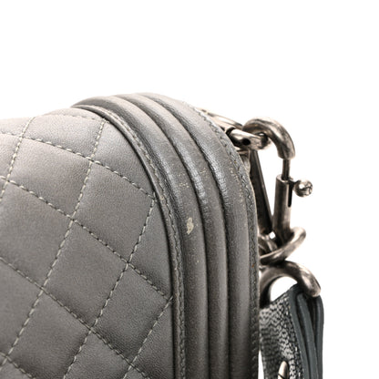 Chanel Metallic Lambskin Stingray Quilted Medium Boy Flap Silver 21 of 31