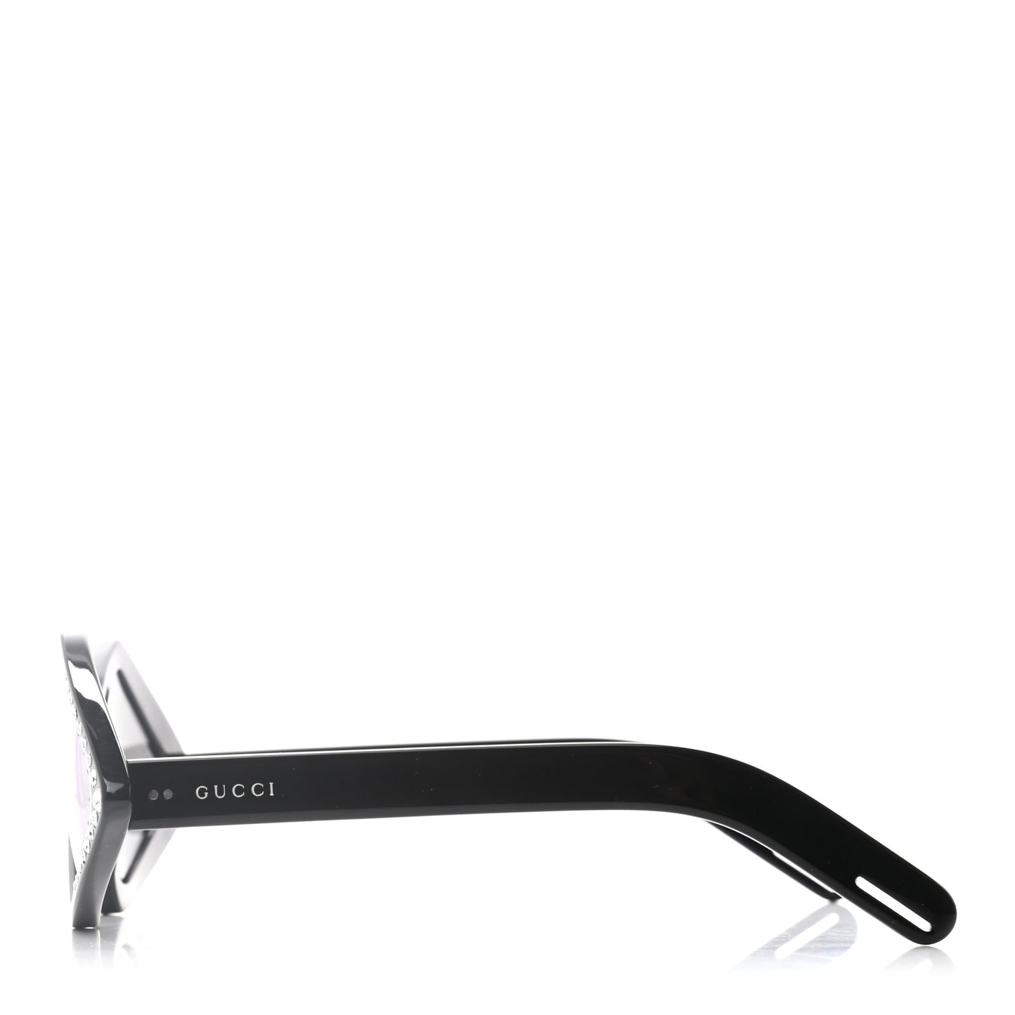 Acetate Geometric Crystal Sunglasses GG0496S Black