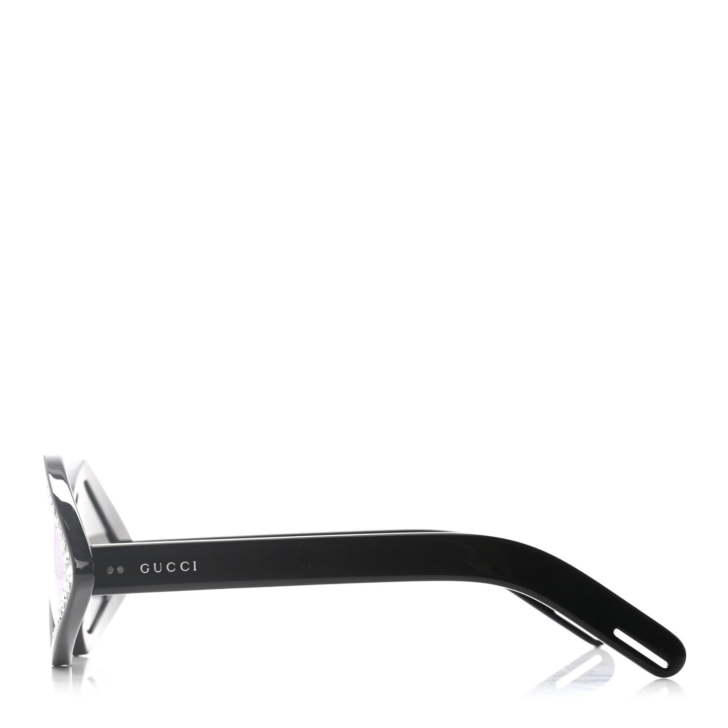 Gucci Acetate Geometric Crystal Sunglasses GG0496S Black 3 of 8