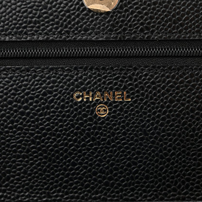 Chanel Caviar Quilted Wallet on Chain WOC Black 6 of 12