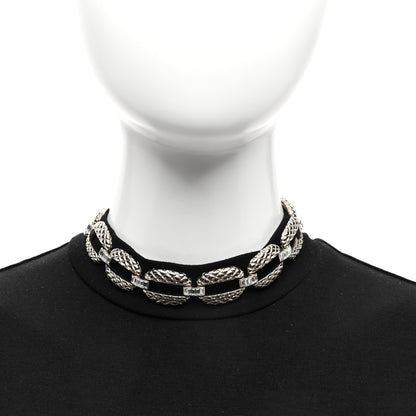 Chanel Baguette Crystal Quilted CC Link Choker Necklace Gold Gold 2 of 5