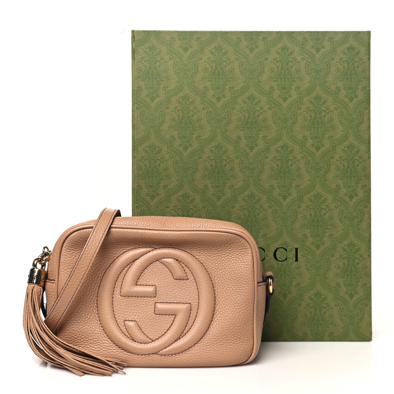 Gucci Pebbled Calfskin Small Soho Disco Bag Rose Beige 13 of 13