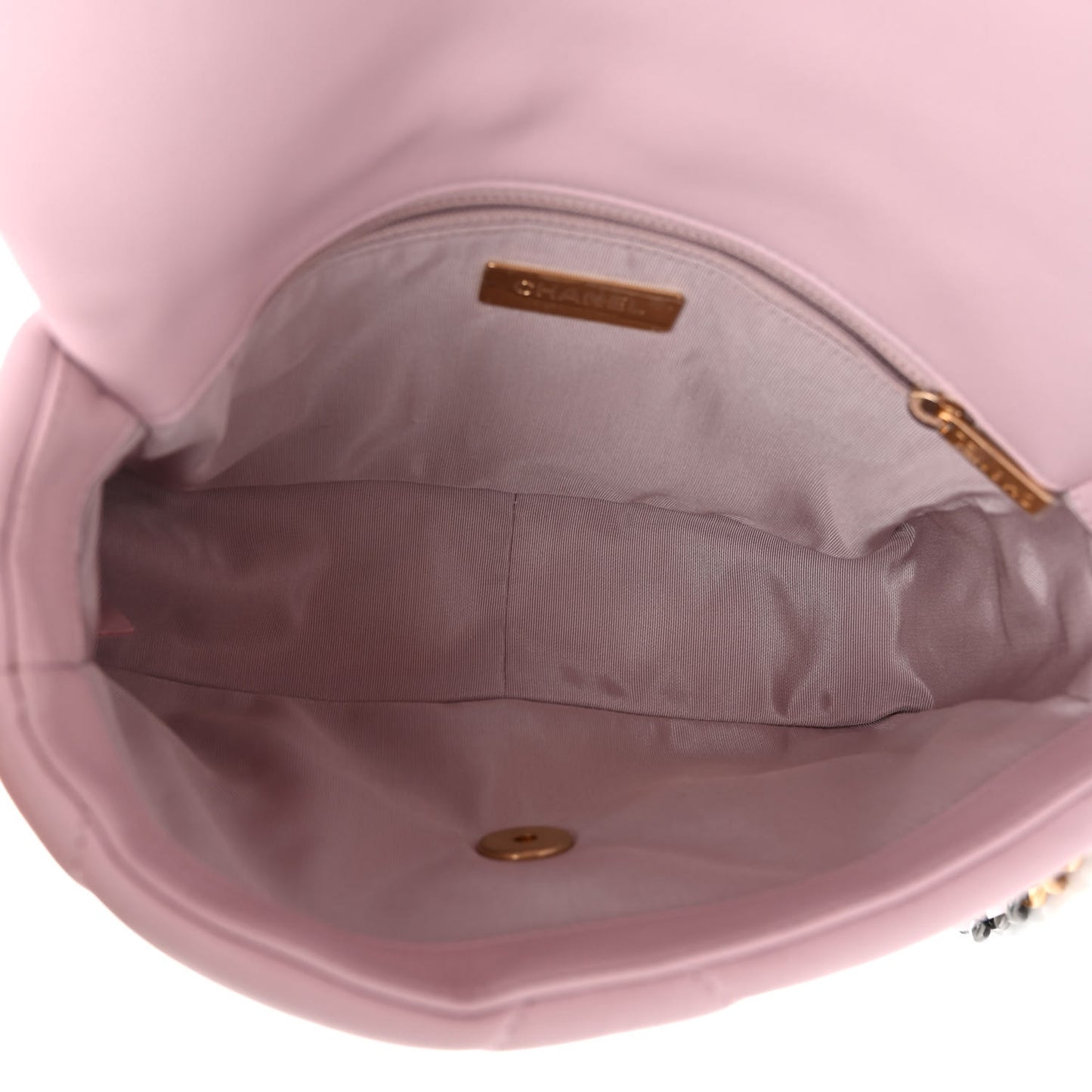Lambskin Quilted Medium Chanel 19 Flap Light Pink