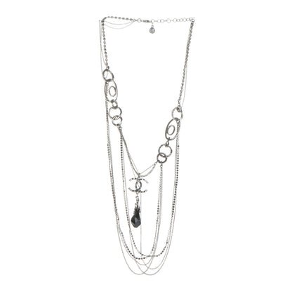 Chanel Ruthenium Crystal CC Long Multistrand Necklace 3 of 4