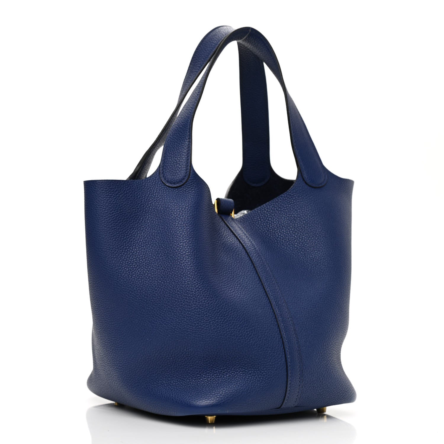 Hermes Taurillon Clemence Picotin Lock 22 MM Bleu Saphir 3 of 9