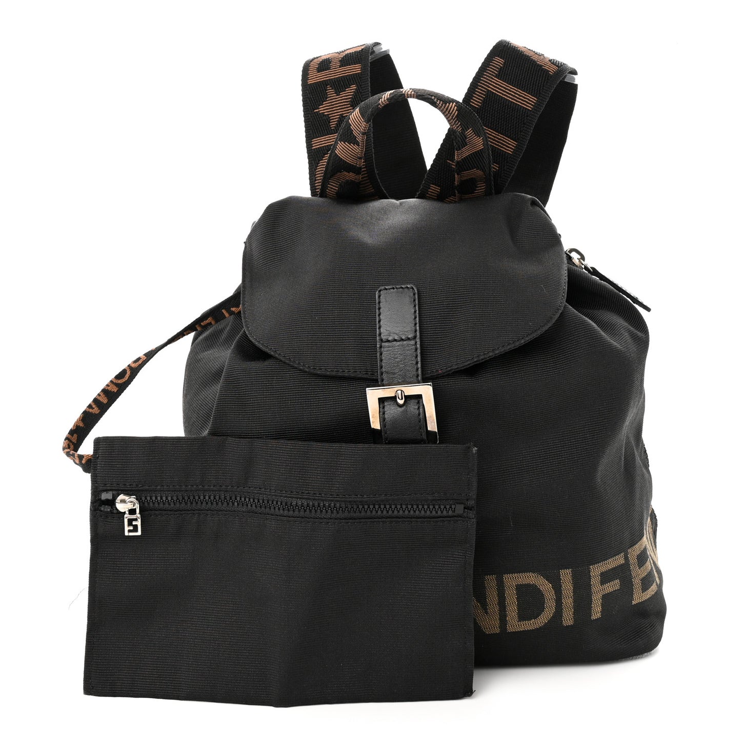 Nylon 1925 Drawstring Backpack Black