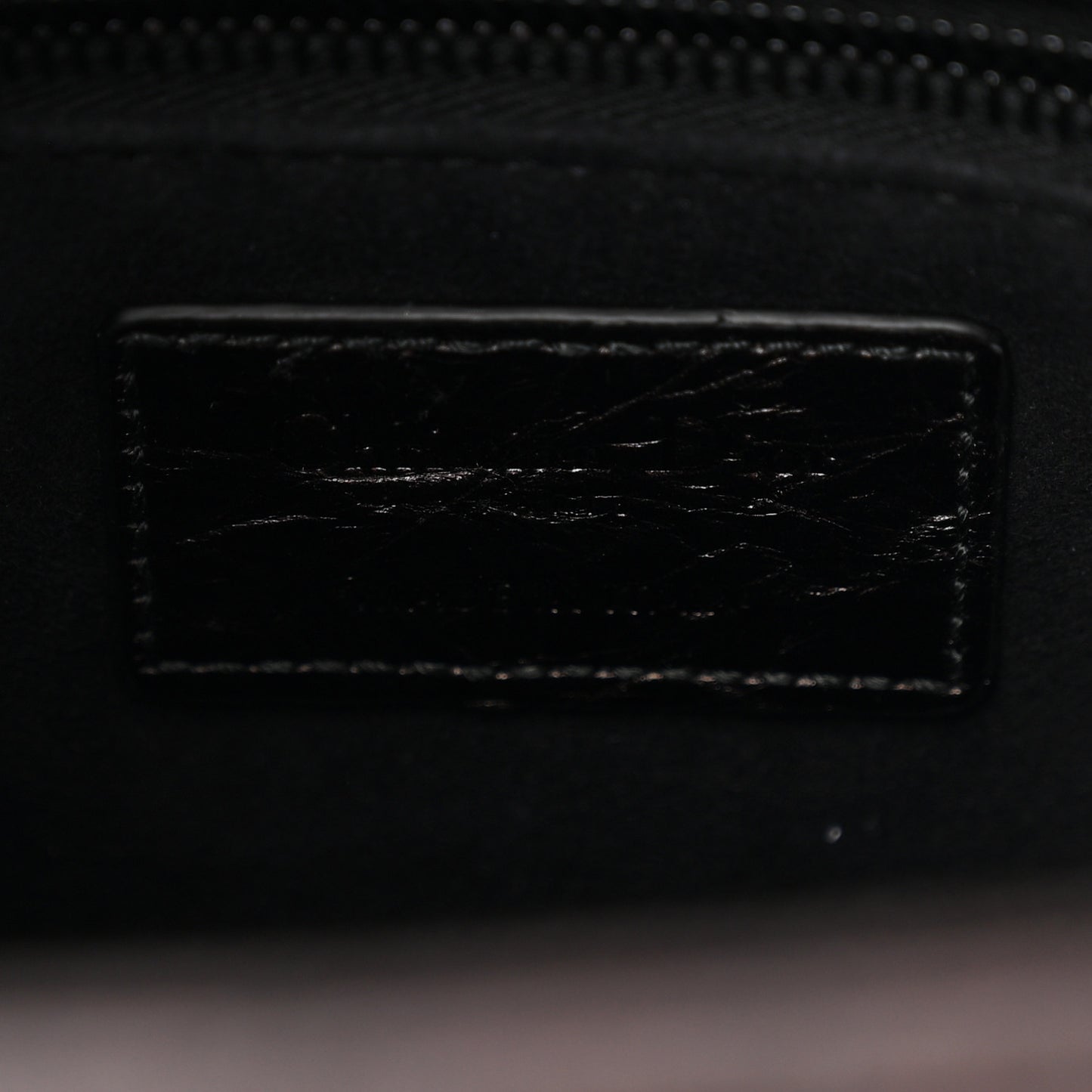 Crinkled Calfskin Cannage Medium Lady Dior Black