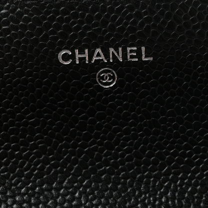 Chanel Caviar Quilted Large Gusset Flap Wallet Black 6 of 9