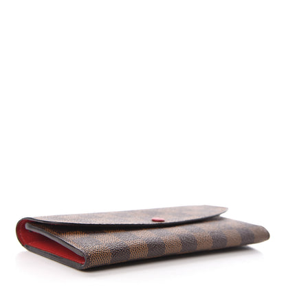 Louis Vuitton Damier Ebene Emilie Wallet Red 4 of 7