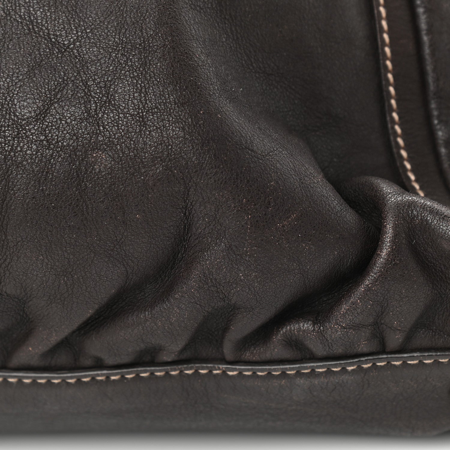 Gucci Calfskin Large D Gold Ring Shoulder Bag Chocolate 14 of 16