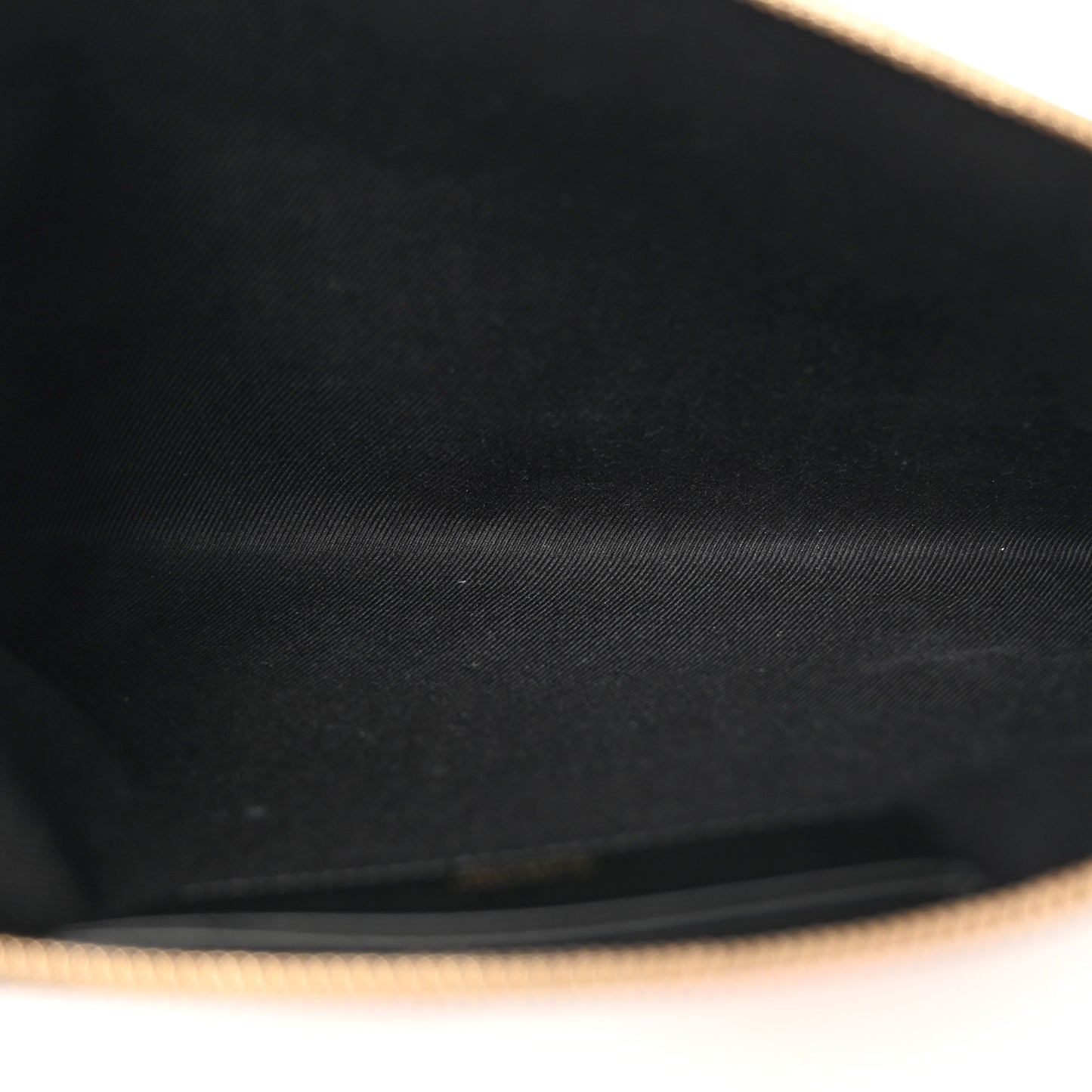 E-Canvas Monogram Stripe Zip Pouch Bridle Brown