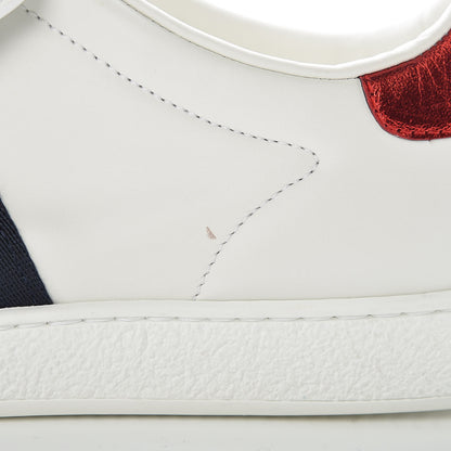 Gucci Calfskin Sequins Web Cat Womens Ace Sneakers 38.5 White 9 of 13