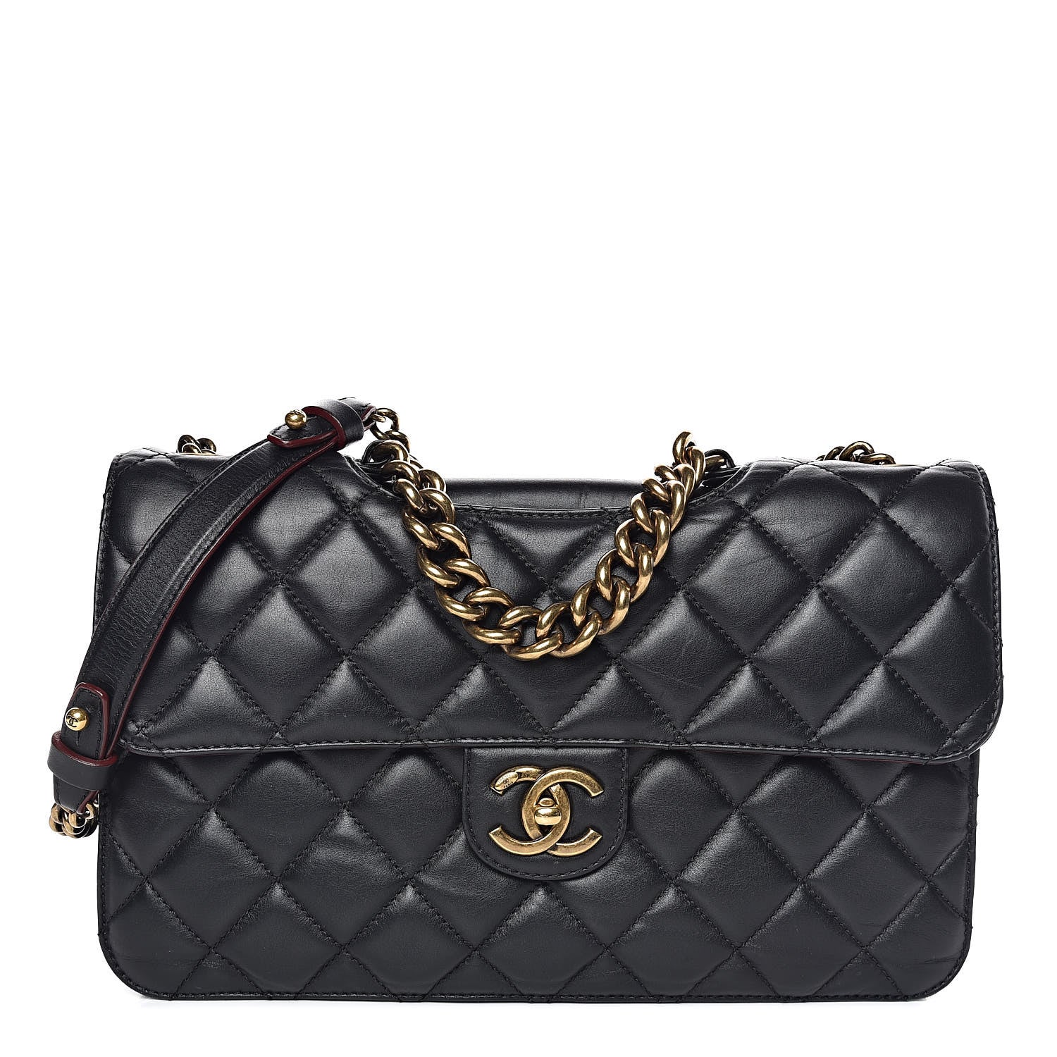 Chanel Calfskin Quilted Large Perfect Edge Flap Black 1 of 9