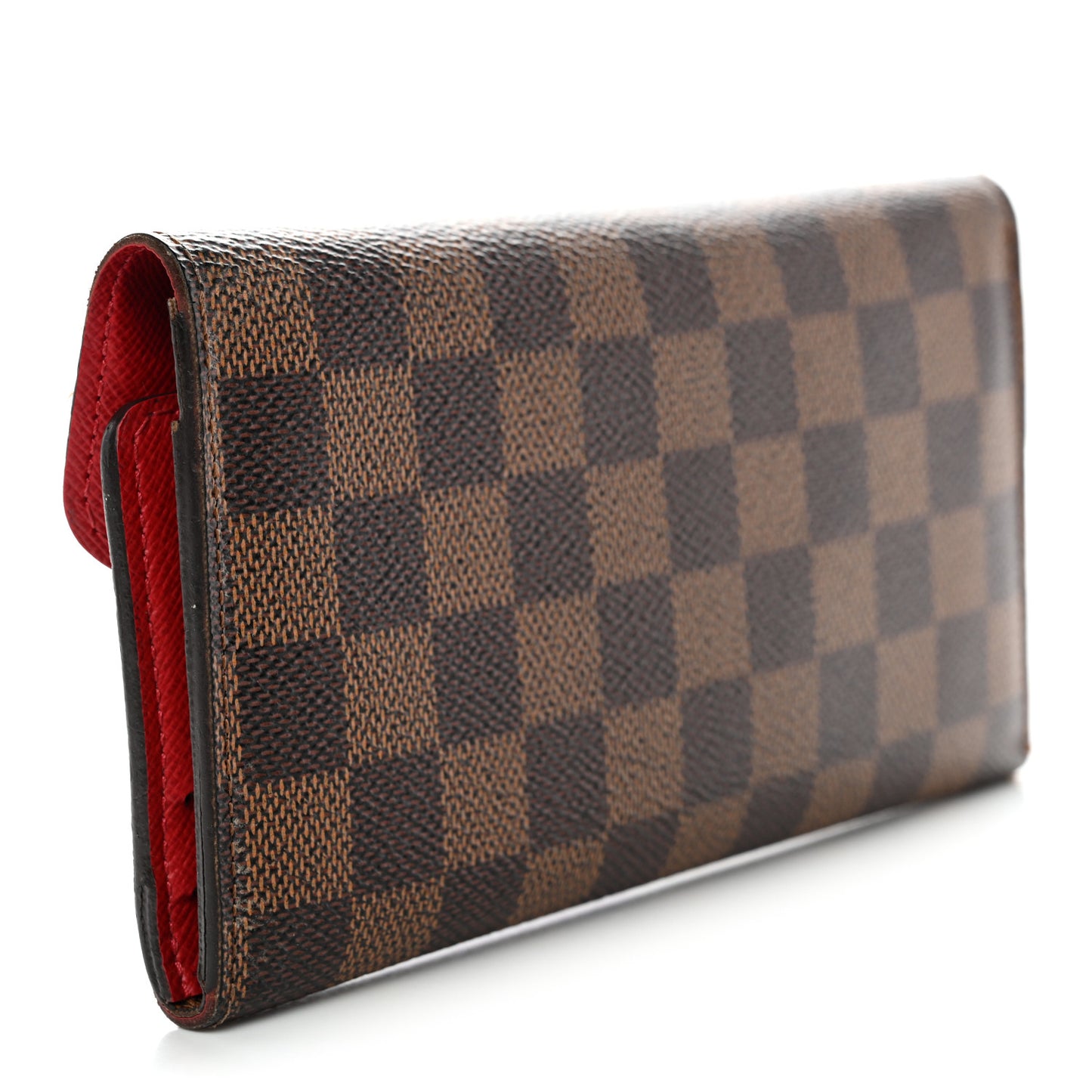 Damier Ebene Josephine Wallet Red