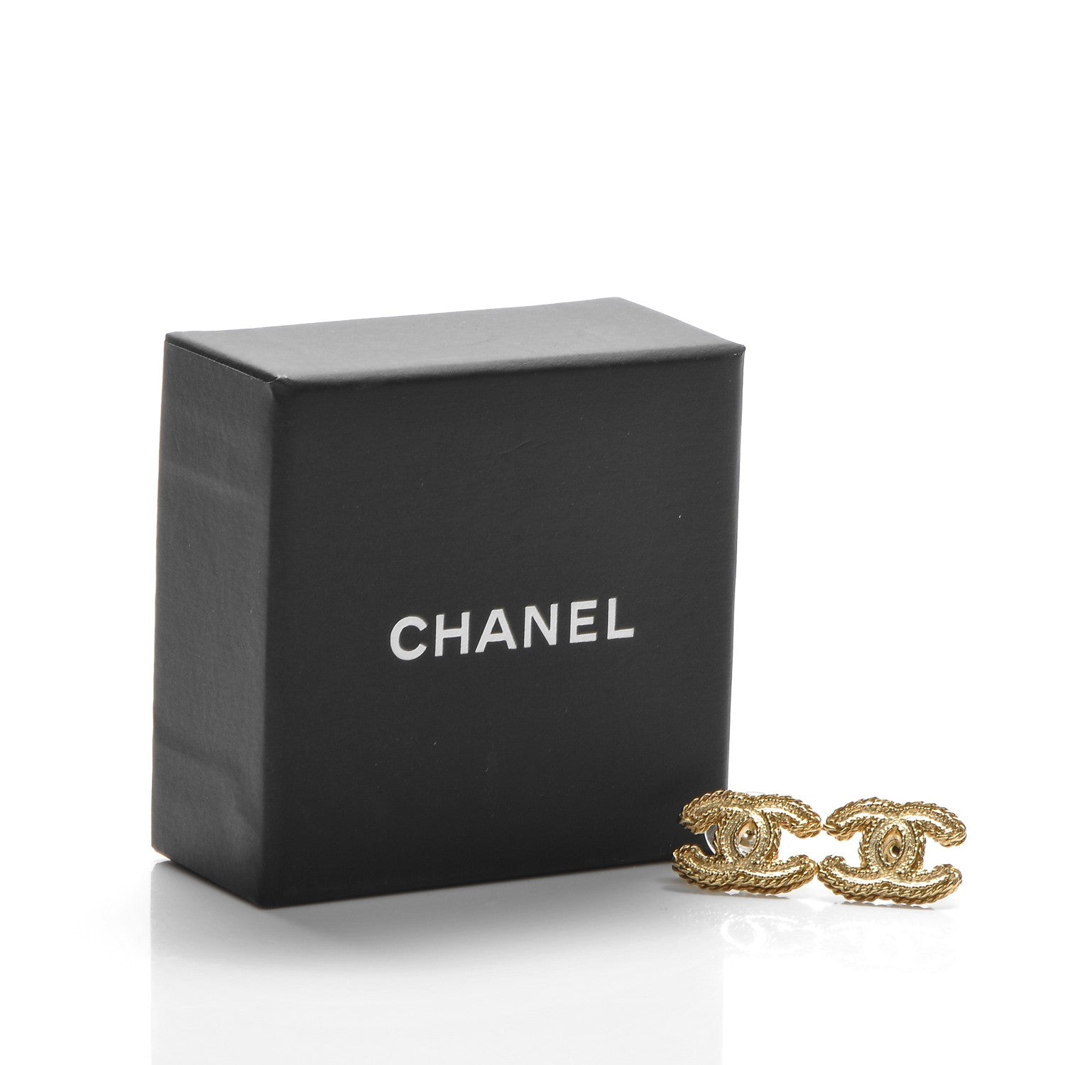 Chanel Metal CC Rope Earrings Gold 5 of 5