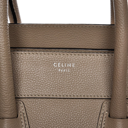 Celine Drummed Calfskin Mini Luggage Dune 8 of 9