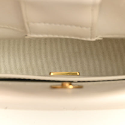 Chanel Calfskin Quilted CC Hobo Handbag White 5 of 10