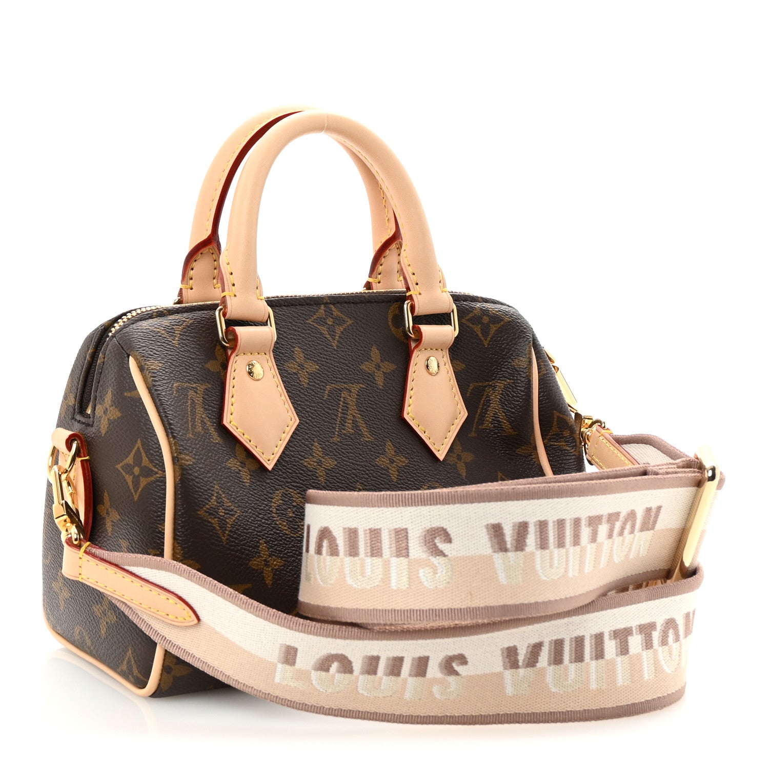 Louis Vuitton Monogram Speedy Bandouliere 20 Beige 3 of 8