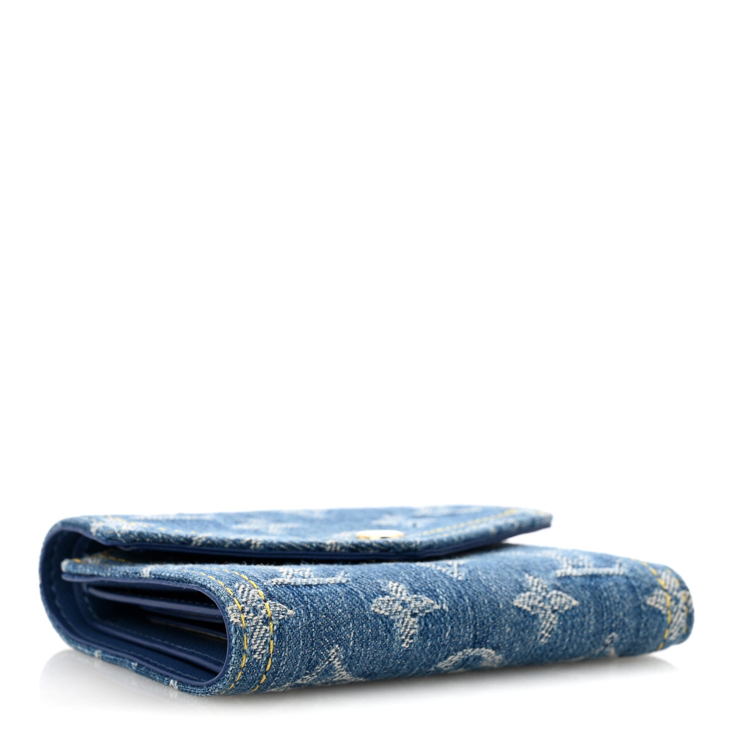 Denim Monogram Jacquard Victorine Wallet Blue