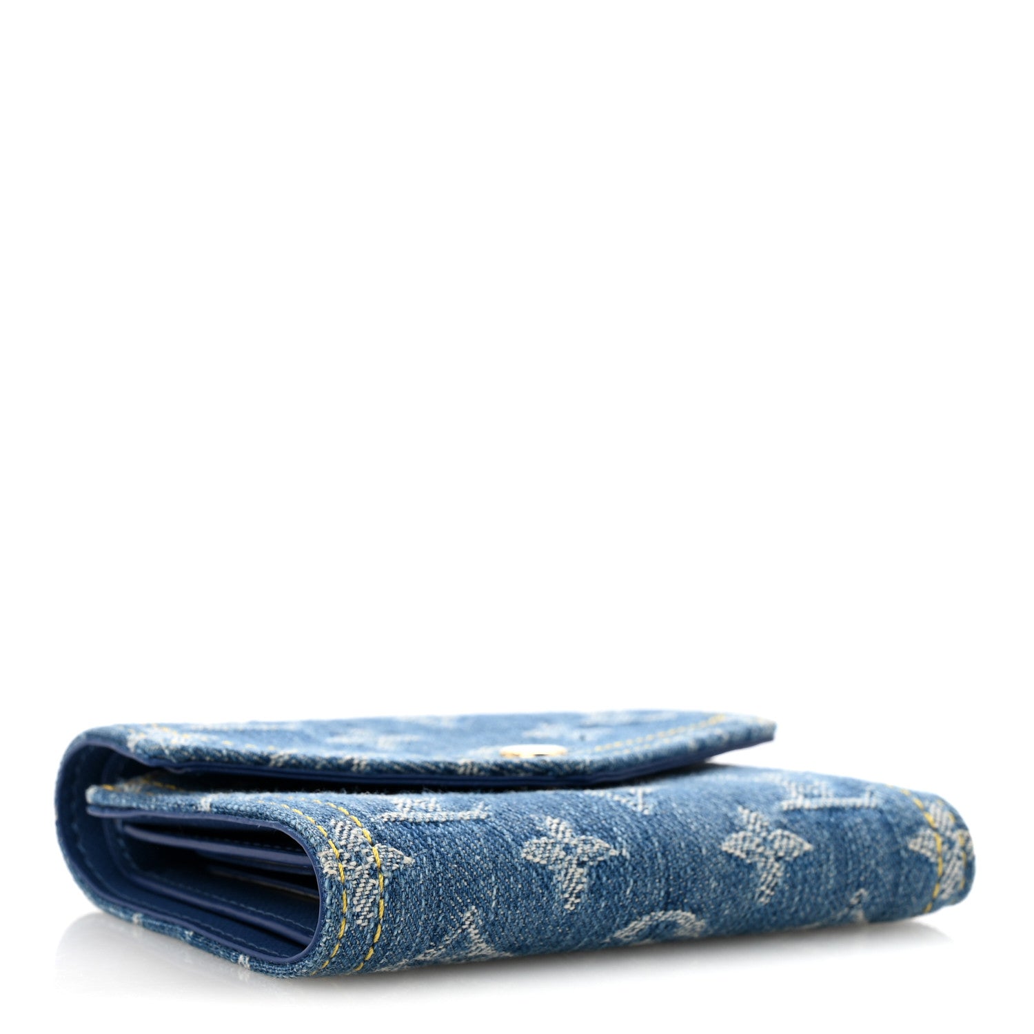 Louis Vuitton Denim Monogram Jacquard Victorine Wallet Blue 4 of 7