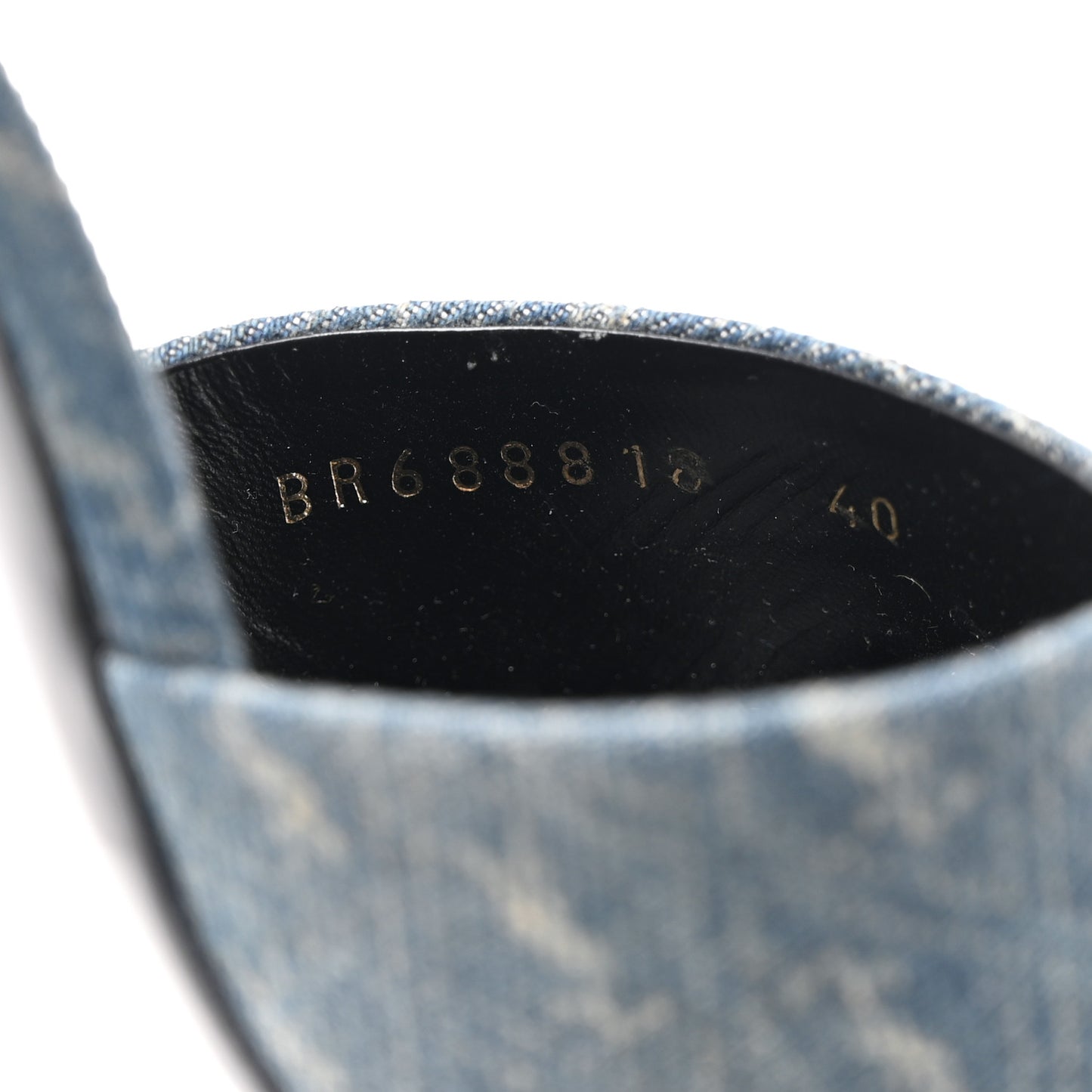 Denim Monogram La 16 Mule Sandals 40 Blue Jeans