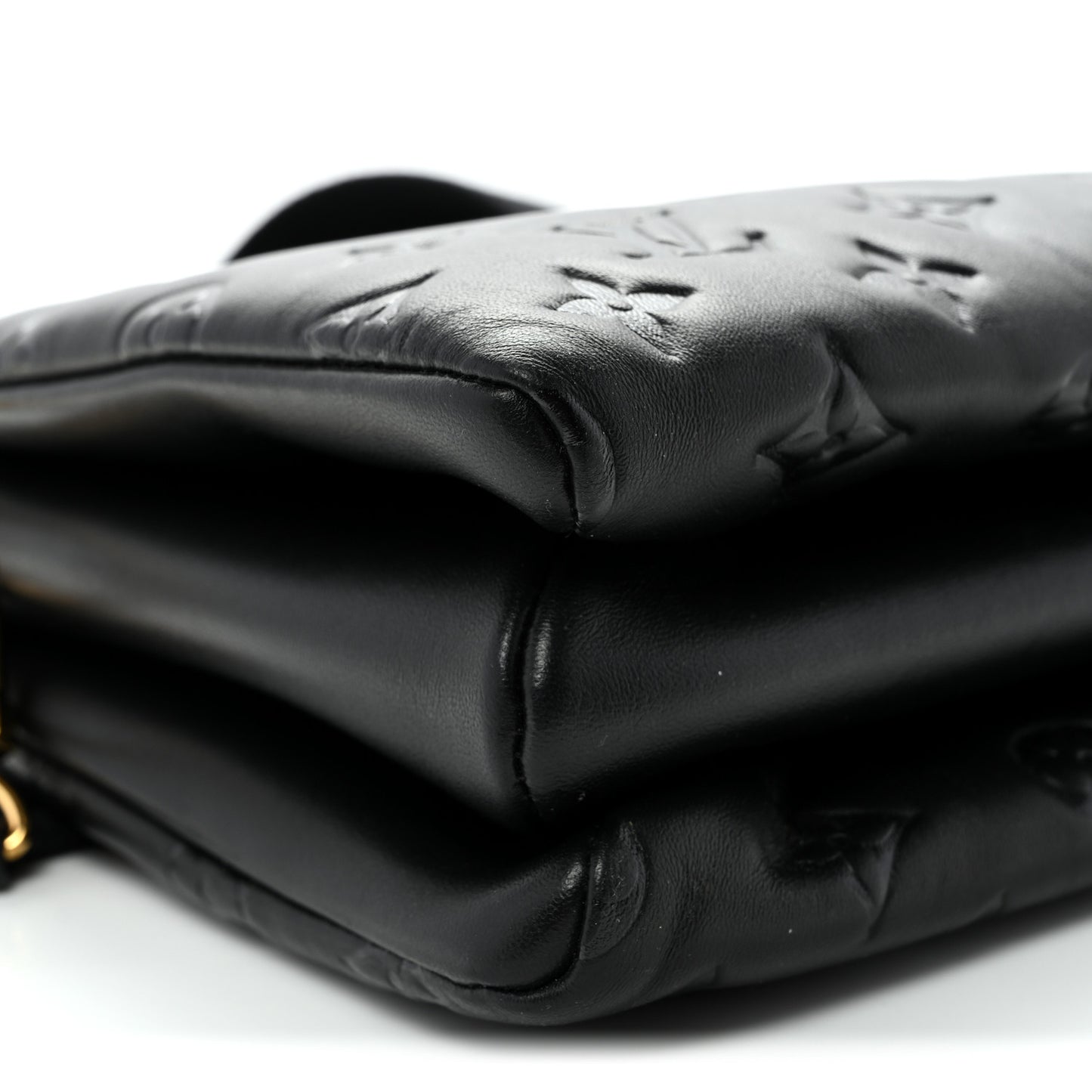 Lambskin Embossed Monogram Coussin PM Black