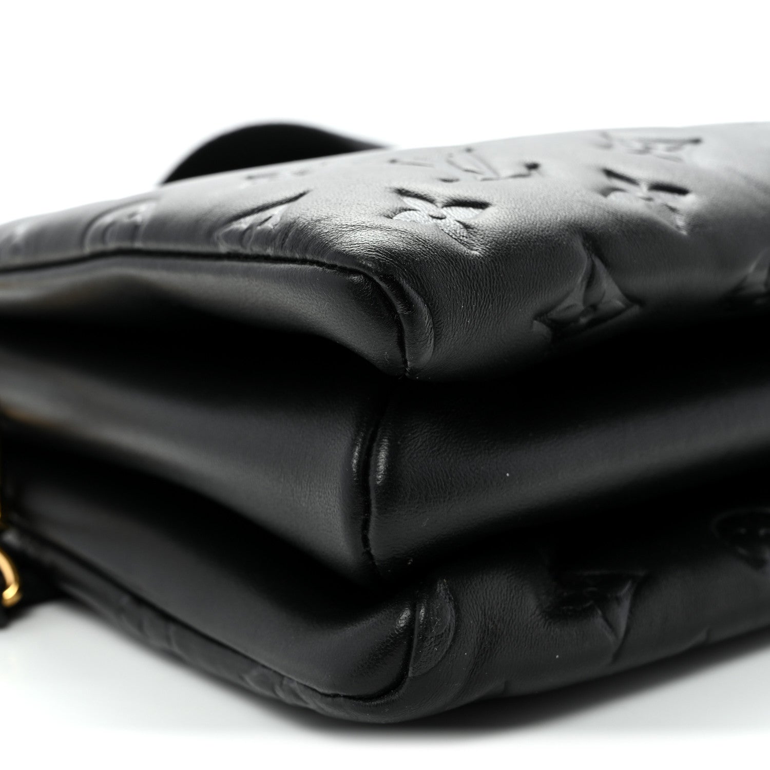 Louis Vuitton Lambskin Embossed Monogram Coussin PM Black 10 of 11
