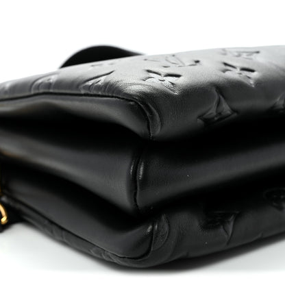 Louis Vuitton Lambskin Embossed Monogram Coussin PM Black 10 of 11