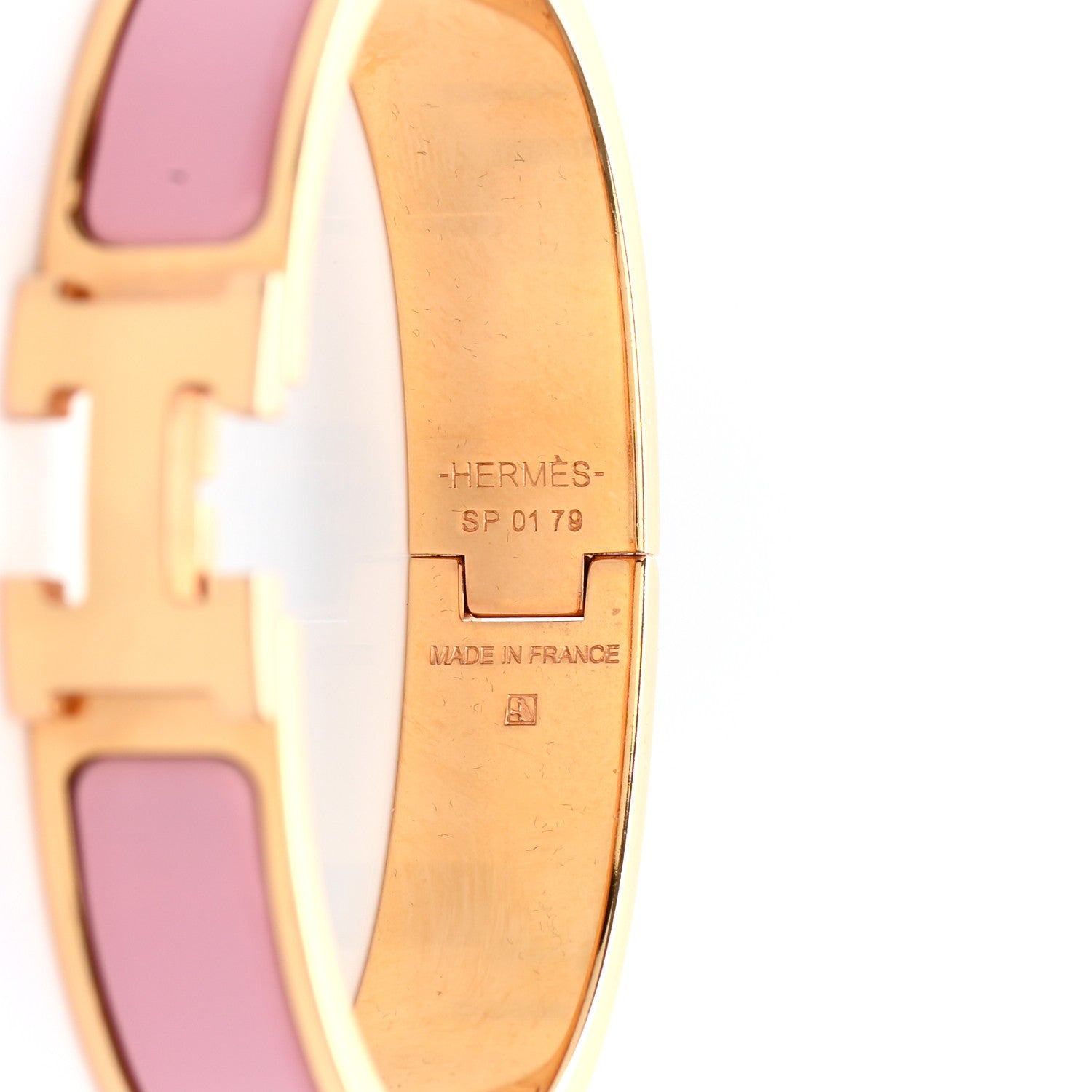 Hermes Enamel Narrow Clic Clac H Bracelet PM Rose Nacarat 4 of 5