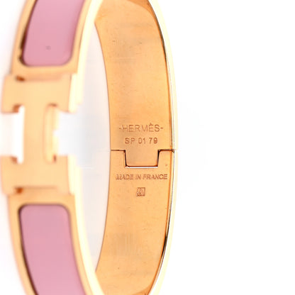 Hermes Enamel Narrow Clic Clac H Bracelet PM Rose Nacarat 4 of 5