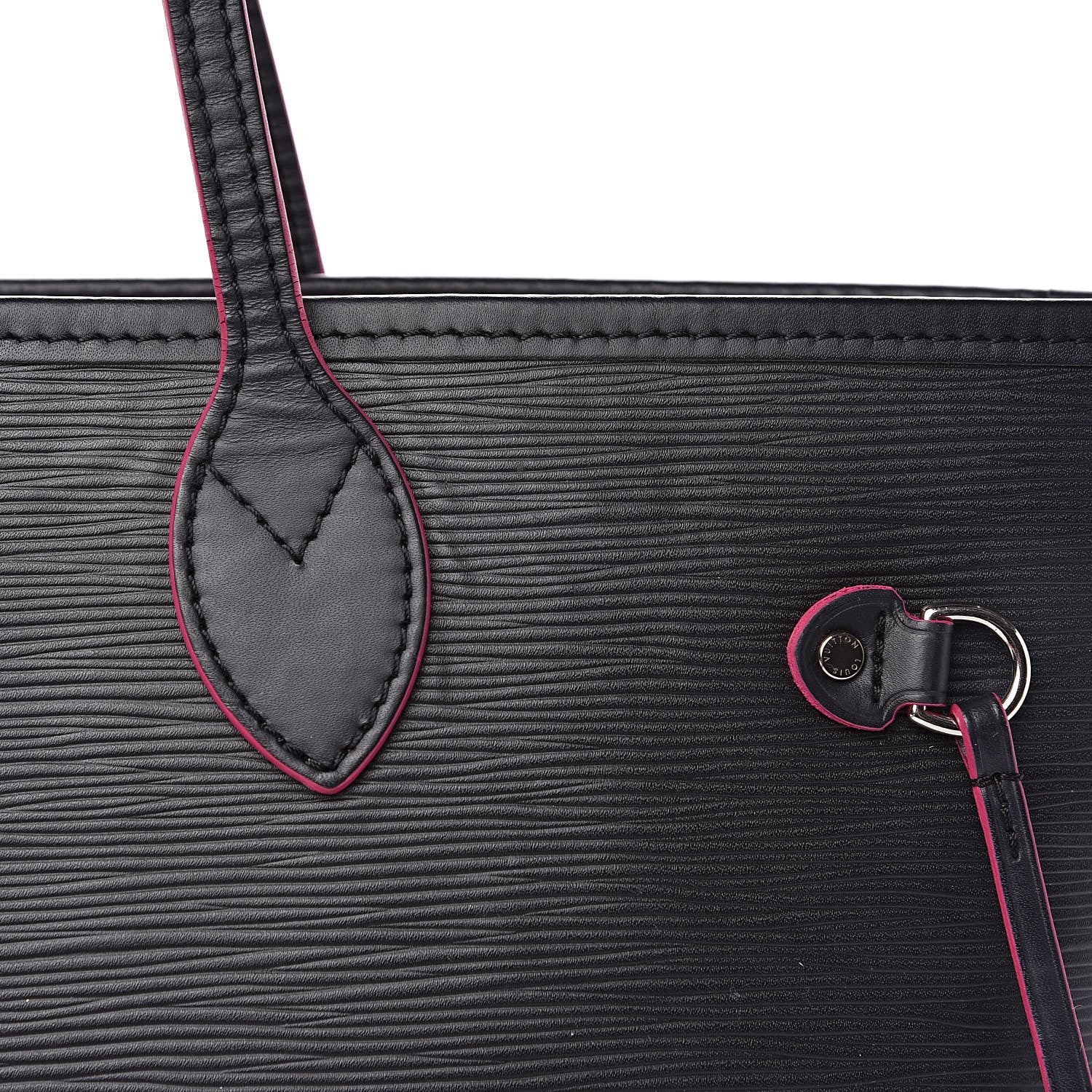Louis Vuitton Epi Neverfull MM Black Hot Pink 11 of 14