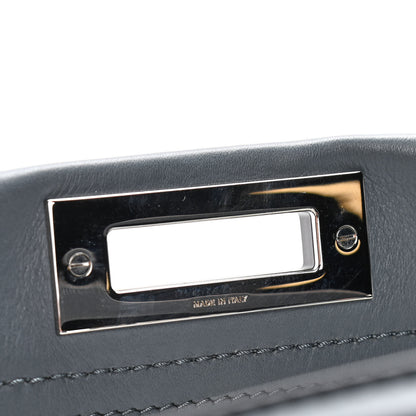 Fendi Vitello Seta Shiny Nappa Medium Peekaboo Iconic Satchel Tempesta Grigio Perla 7 of 13
