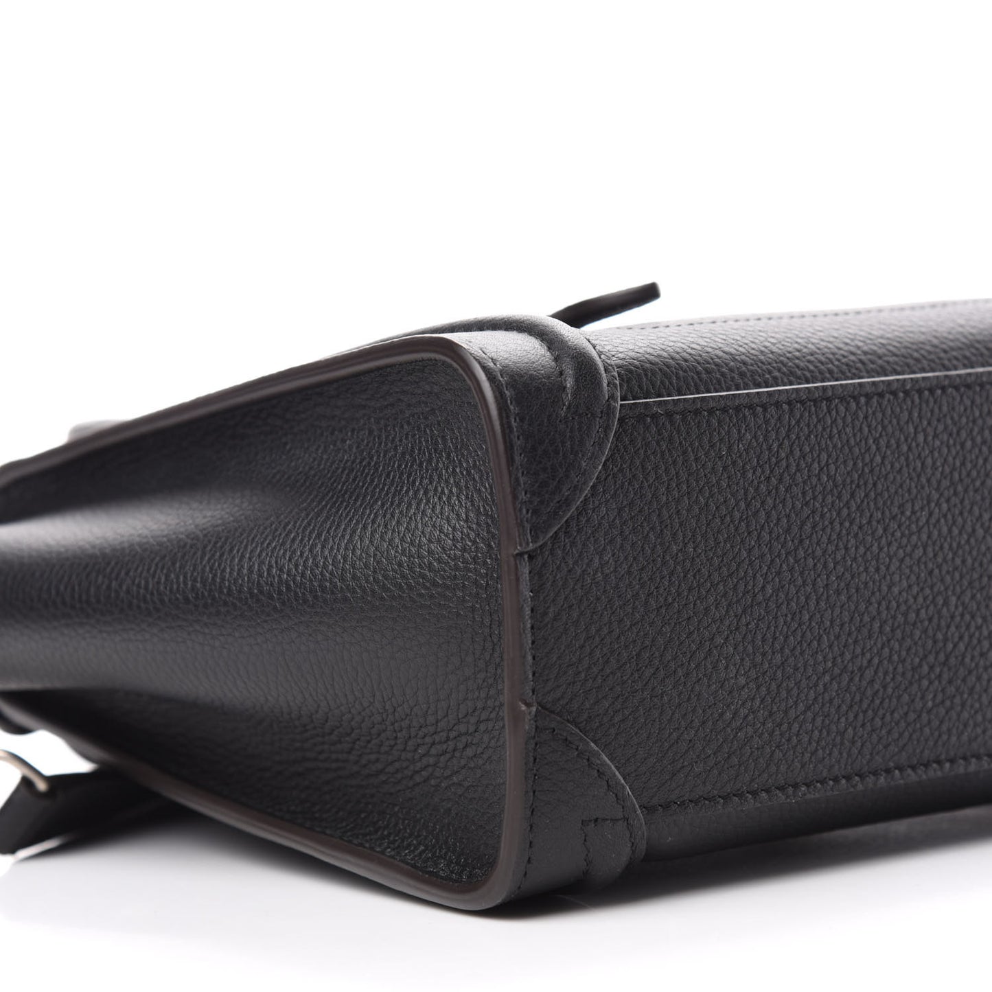 Drummed Calfskin Nano Luggage Black