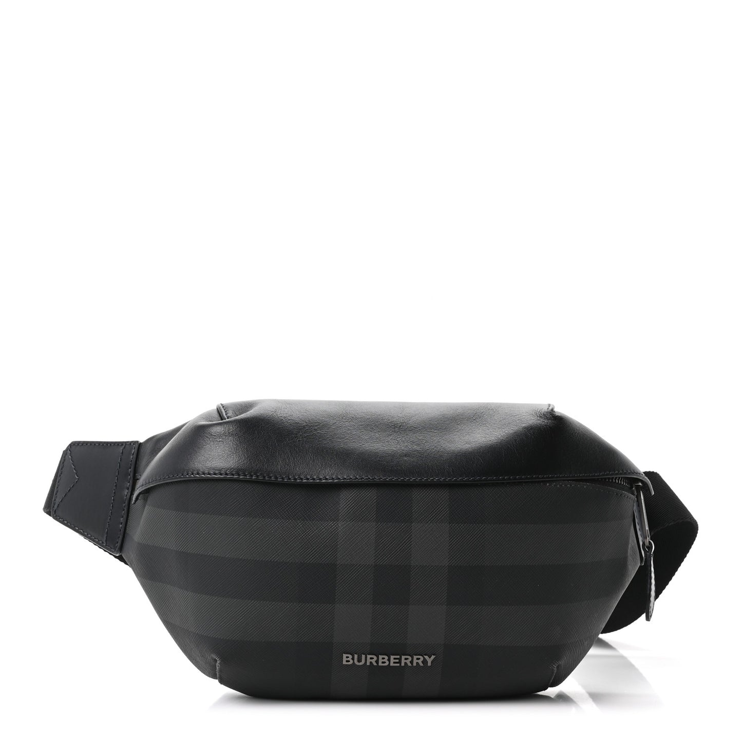 Charcoal Check Calfskin Sonny Bum Bag Charcoal
