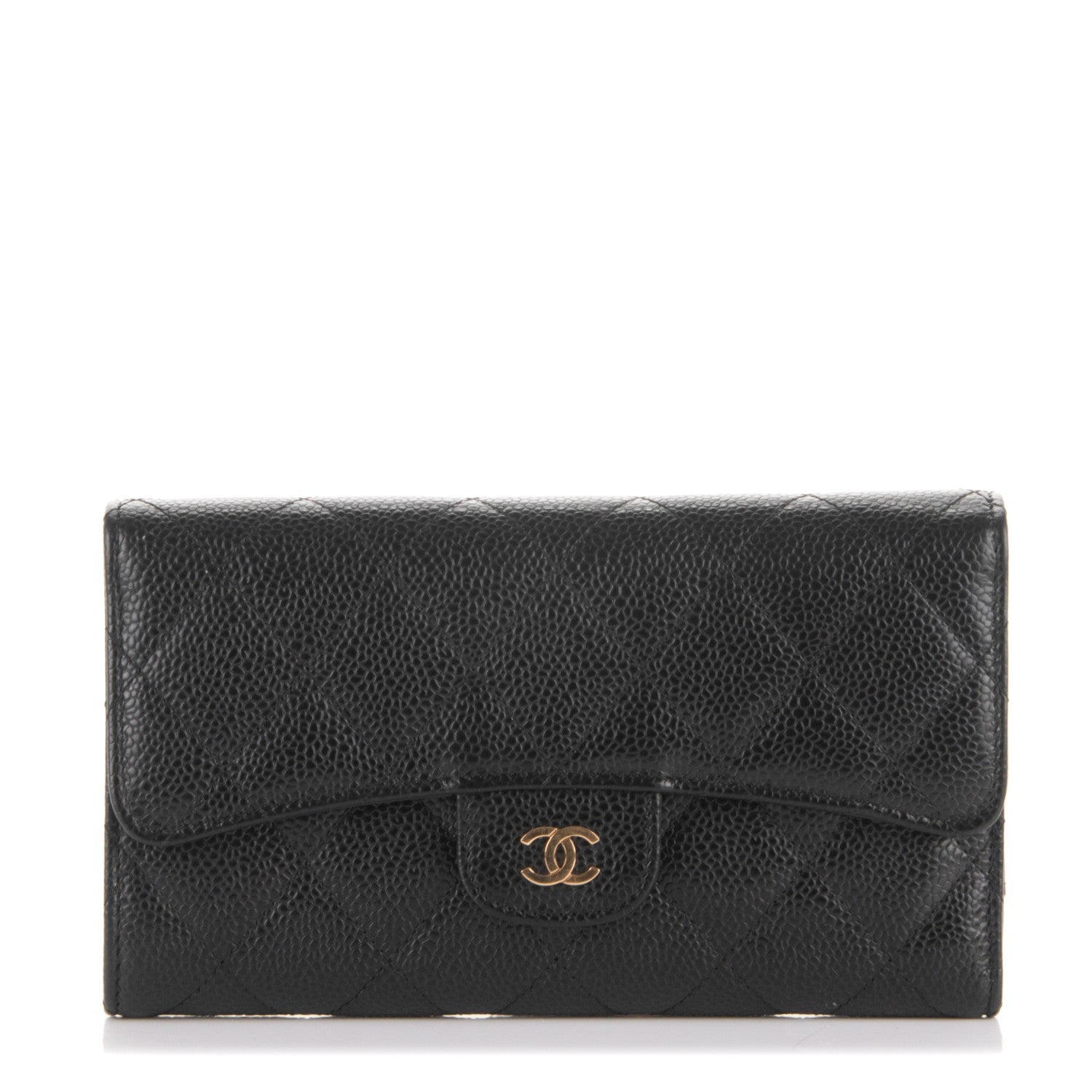 Chanel Caviar Quilted Large Flap Wallet Black 1 of 8