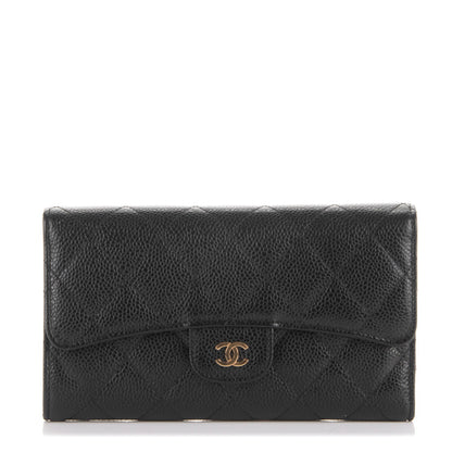 Chanel Caviar Quilted Large Flap Wallet Black 1 of 8