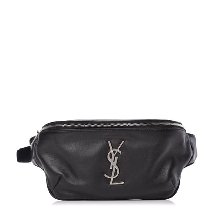 Saint Laurent Calfskin Monogram Belt Bag Black 1 of 10