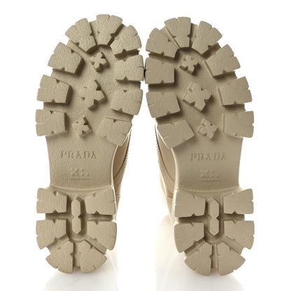 Prada Spazzolato Rois Re-Nylon Metal Triangle Logo Monolith Pouch Pocket 55mm Boots 37.5 Deserto 7 of 10