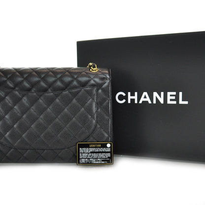 Chanel Caviar Quilted Maxi Double Flap Black 4 of 11