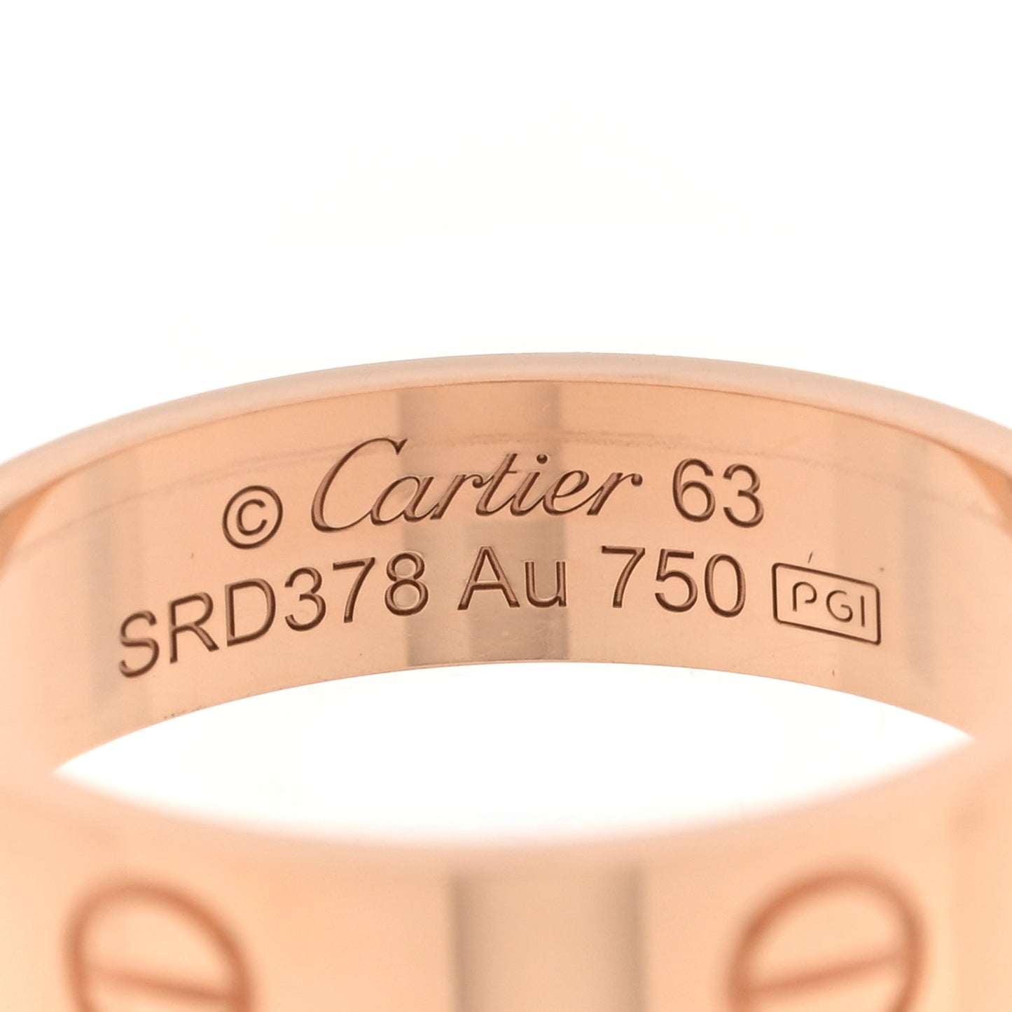 18K Pink Gold 5.5mm LOVE Ring 63 10.25
