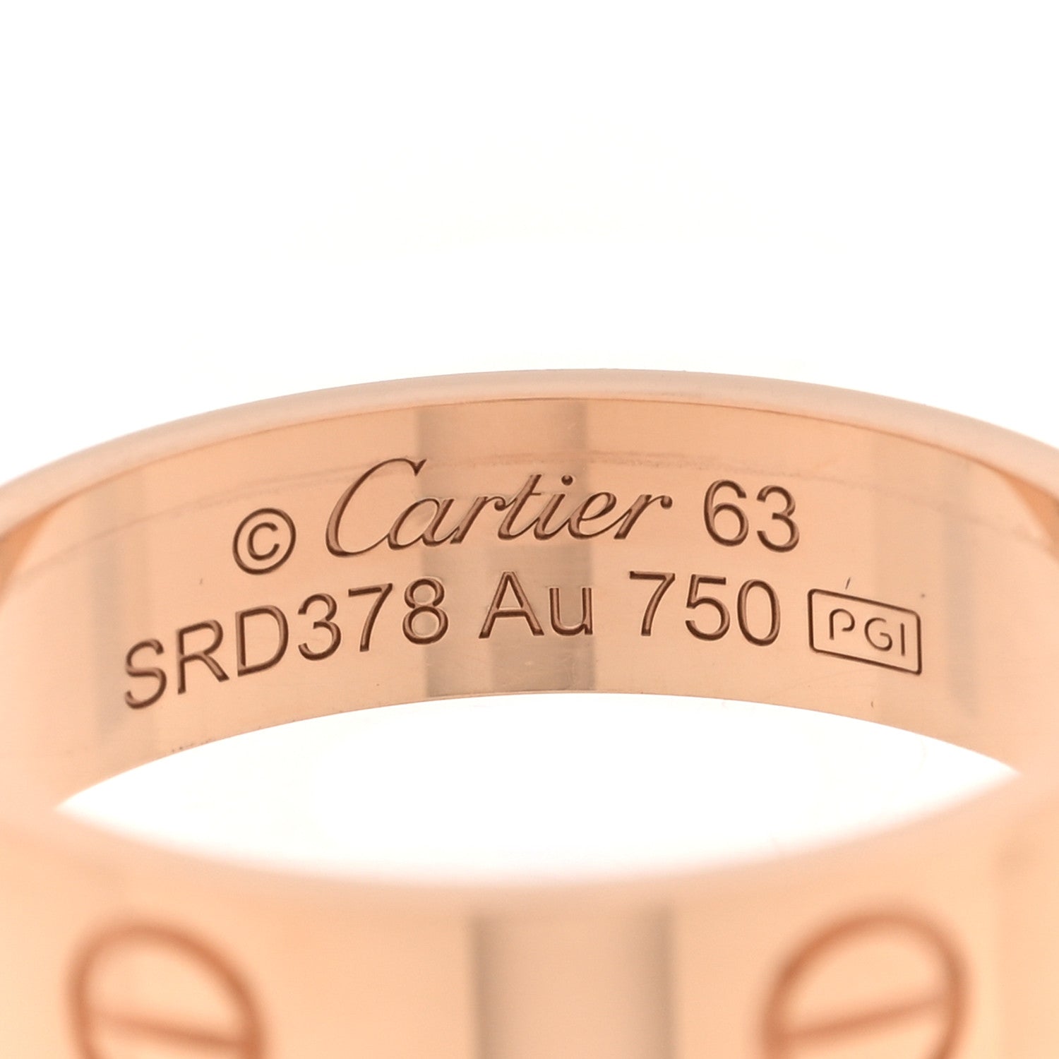 Cartier 18K Pink Gold 5.5mm LOVE Ring 63 10.25 4 of 5