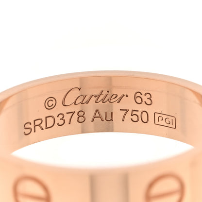 Cartier 18K Pink Gold 5.5mm LOVE Ring 63 10.25 4 of 5