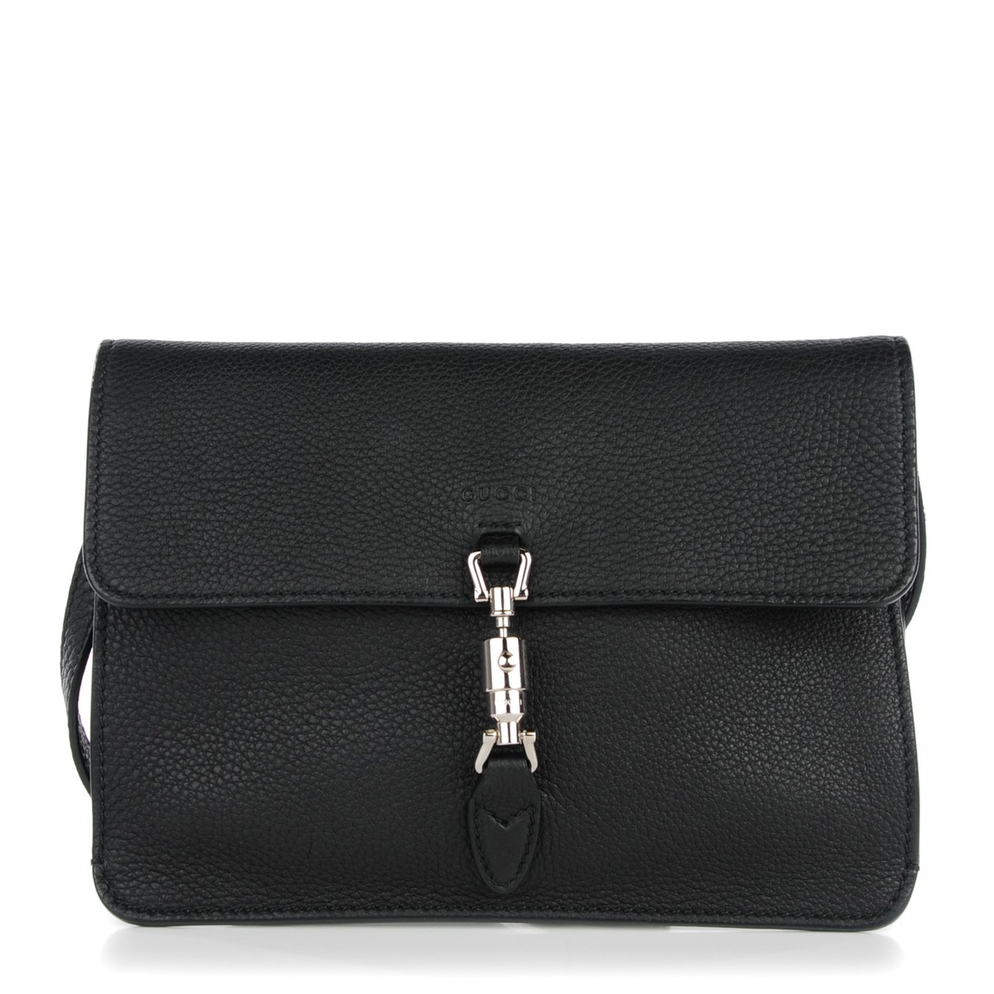 Grand Prix Calfskin Jackie Convertible Shoulder Bag Black